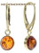 Bernstein Ohrringe von Artisana-Schmuck, moderne hängende Ohrringe aus Bernstein und 925/000 Sterling Silber vergoldet