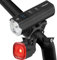 Tellegante Lampe Velo 2 LED Ultra Puissantes 6000mAh Eclairage Velo Rechargeable USB C Lumiere Velo Avant et Arriere, Feu Arrière Vélo Intelligent, Affichage de Batterie & IPX6 Étanche Phare VTT Route