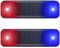 DINOWIN Solar Simulierter Autoalarm Auto simulierter Dummy Alarm LED Licht alarmanlage attrappe Blinklampe für Auto Motorrad Blinklichter (Rot/Blau)