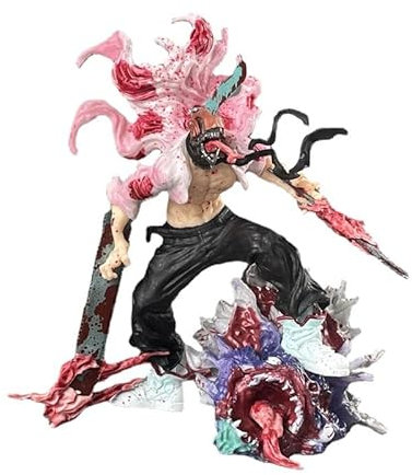 REOZIGN Denji Figure, Furious Chainsaw Man 17Cm/6.7 Inch Figure, Handmade PVC Animated Game Character, Collectable, Craft Gift