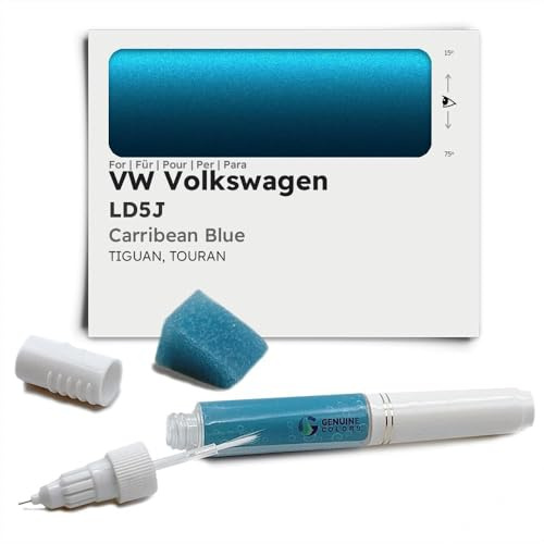 Genuine Colors Lackstift Carribean Blue LD5J für VW Volkswagen Blau TIGUAN TOURAN