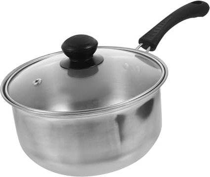 COLLBATH Kleiner Edelstahltopf Mit Deckel Kochtopf Mit Einhändigem Griff Für Milch Und Suppe Für Zuhause