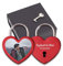 LAUBLUST Cadenas d'amour avec photo et clé, boîte cadeau incl. - Photo couleur - Cadeau personnalisé pour un couple | Cadenas pour les jeunes mariés & les amoureux | Cadeau de mariage & de fiançailles