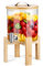 OJTOJT Getrankespender Mit Zapfhahn 5 L, Wasserspender Glas, Getrankespender Mit Stander, Far Eissaft, Wasser, Cocktails, Hausgemachte Teegetranke