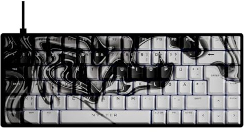 Nyfter - Gaming Keyboard - NYFBOARD GEN2 Gaming Computer Tastatur - mit PBT Sublimation Keycaps Liquid - HOT-SWAPPABLE mechanisch RGB-Hintergrundbeleuchtung ISO-DE Layout für Gamer (Gen2 Black, 75%)