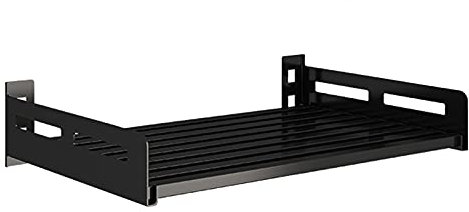 SFNIOKFG Rejilla De Almacenamiento para Microondas Rejilla para Horno De Microondas De Acero Inoxidable, Soporte De Soporte para Horno De Microondas De Cocina para Montaje En Pared, Soporte