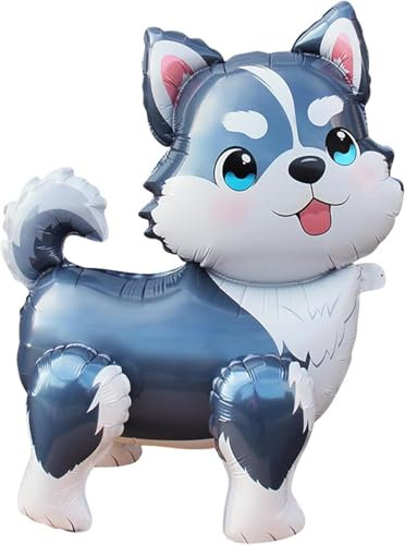 Husky Luftballon Hund Folienballon Dackel Luftballon Hunde Geburtstag Deko Helium Ballons 3D Tiere Kinderluftballons Hundegeburtstag Deko Party, Geschenke