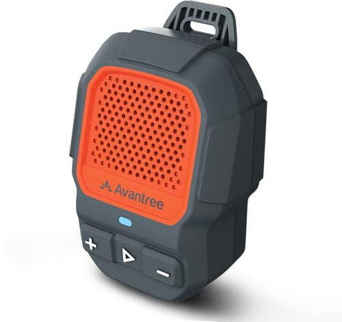 Avantree HomeBuddy – Mini Haut-Parleur Bluetooth Portable avec Auracast, 15 Heures d’autonomie et IP67 étanche, Audio Portable Clip-on pour Musique et Appels, pour Usage intérieur et extérieur