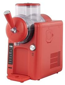 Unold 48953 Slush- und Softeismaschine Sofie mit Kompressor ca. 2 L 5 Programme für Slushies, Softeis Frozen Cocktails, Milchshakes in 30 min, Behälter spülmaschinengeeignet, Rot