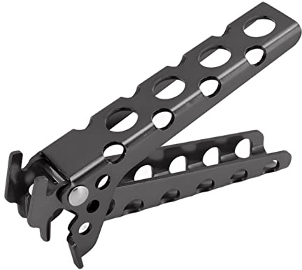 Respicefinem Stainless Steel and Aluminum Alloy Anti Scalding Hot Bowl Dish Plate Gripper Clips Tongs Ideal for Kitchen Cooking Handling Hot Pots Pans Bowls in Ovens Stovetops Stea (Grey)
