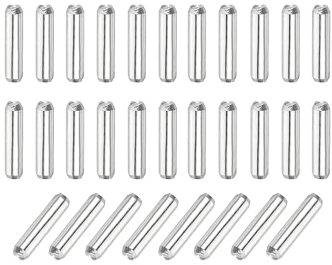 QUARKZMAN 110pz 1mm x 4mm, Cilindrica Perno in 304 Acciaio Inox, Spina Centraggio, Perno di Supporto in Metallo, Perni per Produzione Meccanica Industria Installazione Mobili, Argento