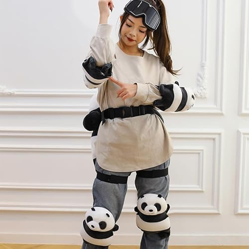 Xiyocadt SchildkröTe Kniescheibe SchildkröTe Kuscheltier GesäßSchutz Panda Kuscheltier Band-Up-Design Kleiner BäR Mini PlüSchtiere EIN Perfektes Skigeschenk (23cm,D)