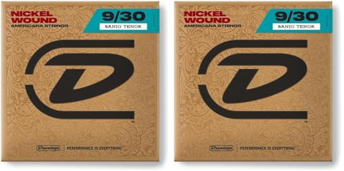 JIM DUNLOP - DJN0930 - Banjo-Saiten - Nickel Wound Americana Strings Tenor 4 Saiten 9-16-23-30 (Packung mit 2)