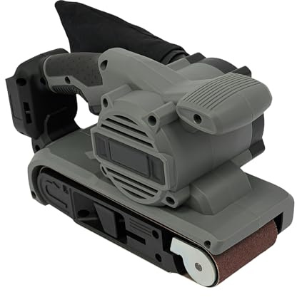 20V 1200W Akku Bandschleifer mit 180-300m/min & 6-Gang-Drehzahlregelung,Bürstenlose Bandschleifmaschine mit 76 * 533mm Schleifgröße,Multischleifer mit Arretierungsschalter für Polieren & Entrosten