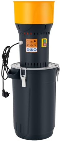 Mermajestic Getreidemühle Elektrisch 1000W 25L | mit 5 Siebe | Elektrische Getreidemühle für alle Getreidesorten - Mais, Weizen, Gerste, Soja, Hafer | Kornmühle zur Fütterung von Vieh/Tieren
