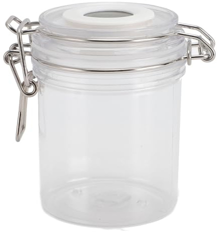 AMONIDA Récipient de Colle à Cils de 250 Ml avec Thermomètre scellé, Réservoir de Stockage Anti-durcissement de Grande capacité pour Magasins de Cils et Salons de Manucure, Blanc Clair