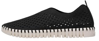 Ilse Jacobsen HORNBÆK | Flache Damen-Schuhe | Slip-On Sneaker mit Recyceltem Mikrofaser-Material und Rutschfester Natur-Gummisohle | Tulip3275 | Leicht Atmungsaktiv Umweltfreundlich