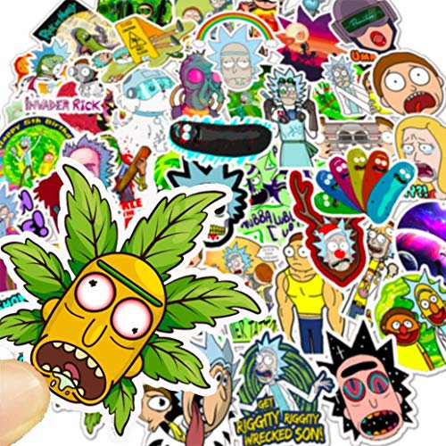 Tinyuet Auto Aufkleber Packung, 50 Stück Wasserfeste & Abziehbare Vinyl Sticker - Für Kinder, Handy, Laptop, Koffer, Auto, Motorrad, Helm - Umweltfreundlich & Rückstandsfrei - (Cartoon Design)
