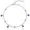 Bijoux Bracelet Cheville Femme Argent 925 Chaîne de Cheville avec Charm Strass