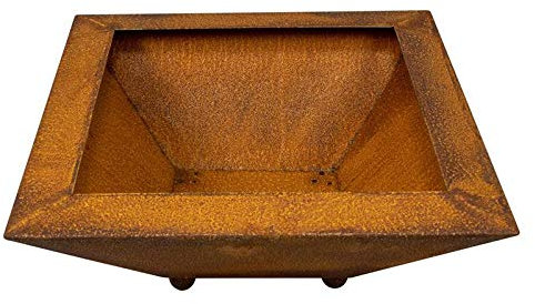 Manufaktur Lichtbogen Rost Pflanzschale quadratisch 45 x 45 x 19 cm Edelrost Gartendeko