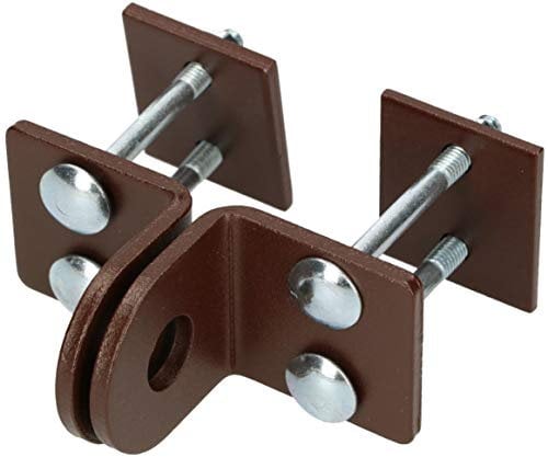 KOTARBAU® Portacandados 40 mm, Cerrojo de acero para candado, Marrón, Puerta de doble hoja, Protección contra robo, Herraje para puerta, Cierre de seguridad