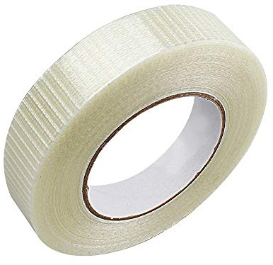 Chudian 1 Roll Fiberglass Filament Tape, Cricket Bat Fibreglass Tape | Filament Grid Tape Cricket Bat Repair Tape Sports Fiberglass Packing Tape (25mm Width,50m Length)