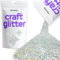 Hemway Craft Glitter - Silver Holographic Fibre Strands | Shaped Metallic Sequin Flakes for Resin & Epoxy Crafts | Supplies for Tumblers, Cards, Jewellery, Candle, Hair, Face, Body & Nail Art | 100 g