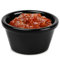 Chabrias Pack of 24 Plain Traditional Ramekins Condiment Pots, Sauce Ramekins, Dip Bowls, Tough Plastic Sauce Pots, Made in England (Black 1.5oz)