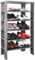 RICOO Schuhregal schmal und hoch 105x55x32cm Standregal Pressholz Betonoptik Grau WM041-BG, Schuhständer mit 6 Ebenen, Schuhschrank offen, Schuhablagen Flur Shoe Rack, Schuhablage klein, Schuhregale