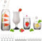 PLATINUX Set di bicchieri e caraffa con effetto ombré nero, 19 pezzi, in vetro, caraffa d'acqua, bicchieri da cocktail