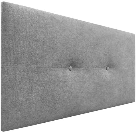 DHOME Cabecero de Polipiel o Tela AQUALINE Pro cabeceros Cabezal tapizado Cama Lujo (Tela Gris, 90cm (Camas 70/80/90))