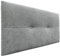 DHOME Cabecero de Polipiel o Tela AQUALINE Pro cabeceros Cabezal tapizado Cama Lujo (Tela Gris, 90cm (Camas 70/80/90))