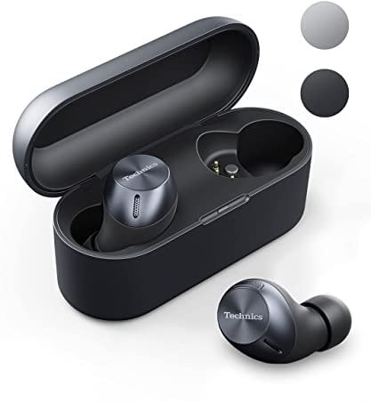 Technics EAH-AZ60E-K Auriculares Inalámbricos con Cancelación de Ruido, Bluetooth Multipunto y Micrófono Incorporado, Hasta 7 Horas de Reproducción, Negro