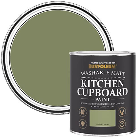 Rust-Oleum Green Kitchen Cupboard Paint in Matt Finish - Familiar Ground 750ml