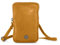 Cas8 LOLA Handytasche zum Umhängen, Smartphonetasche aus 100% Leder mit RFID-Schutz, Umhängetasche für Frauen, 6 Kartenfächer, verstellbarer & abnehmbarer Gurt, curry