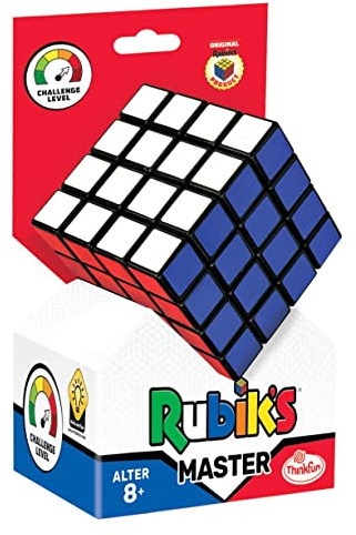 Thinkfun - 76513 - Rubik's Master '22, Zauberwürfel im 4x4 Format, größere Herausforderung als der original Rubik's Cube 3x3, Denkspiel für Erwachsene und Kinder ab 8 Jahren