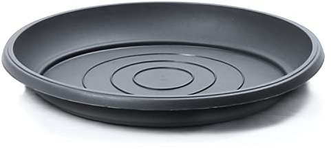 POD25 Sous-vase pour vase rond, en plastique, adapté en intérieur comme en extérieur, Ø 25 cm, noir