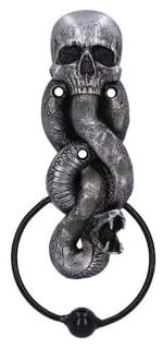 Nemesis Now Türklopfer, Harry Potter, The Dark Mark, offizielles Lizenzprodukt, 23 cm, Kunstharz, Silber - Weihnachtsbaumanhänger