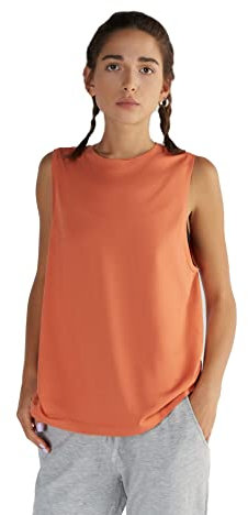 Damen Top Bio-Baumwolle Tanktop Tencel Modal T-Shirt 1211-(Soap Nut, S)
