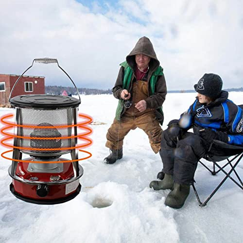 Vendics Zelt-Kerosinbrenner Einstellbare Feuerkraftheizungen Für Indoor Outdoor Camping Ölheizungen Ultraleichte Handliche Campingkocherheizung 9000 Btu/H/4,6 L/Rot