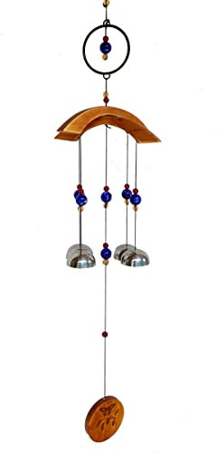 CIM Klangspiel - Pearls & Bells - Windspiel Gesamtlänge: 89cm - inkl. S-Haken Aufhängung - wetterfest - mit wohltuenden Klängen