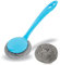 Non Scratch Scourers Stainless Steel Pan Scrubber Heavy Duty Washing Up with Plastic Handle Extra Scouring Pad Ball Metal Sponge Wire Brush Scrub Dish Washing Gas hob Cleaner Kitchen (with Handle)