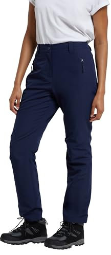 Mountain Warehouse Arctic Thermal Womens Trousers - Fleece Lined Pants, Stretch, Many Pockets, Inner Waistband Ladies Bottoms, Warm - for Walking, Camping, Hiking Navy 18