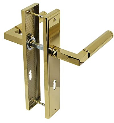 Türbeschlag 2312 Camilla LS BB Messing poliert PVD Baustil Türklinke Türgriffe