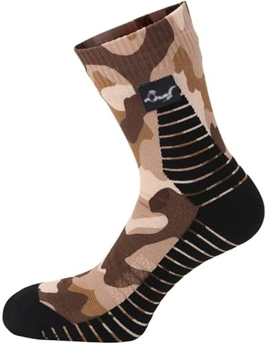 OTTERSHELL Waterproof Athletic Socks, Unisex Performance Socks for Hiking, Cycling, Fishing, Multiple Styles (UK, Numeric, 9, 11, Regular, Regular, Camouflage - B)