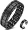 Cigmag Magnetarmband Herren Armband Herren Ultrastarke Magnete Titan verstellbar mit Entnahmewerkzeug und Geschenkbox (Schwarz)