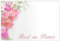 celloexpress Rest in Peace (Garden Dahlia) Flower Message Cards - 60mm x 90mm - Bereavement Florist Card Sympathy Condolences Notes (Pack of 10)