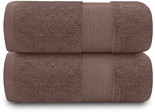 GC GAVENO CAVAILIA Extra großes Badetuch, 2-teilig, 700 g/m², Hotelqualität, ägyptische Baumwolle, extra große Handtücher, 100 x 180 cm, extra weiches Badetuch – Kamelfarben