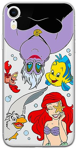 ERT GROUP mobile phone case for Iphone XR original and officially Licensed Disney pattern Ariel 008 optimally adapted to the shape of the mobile phone, partially transparent