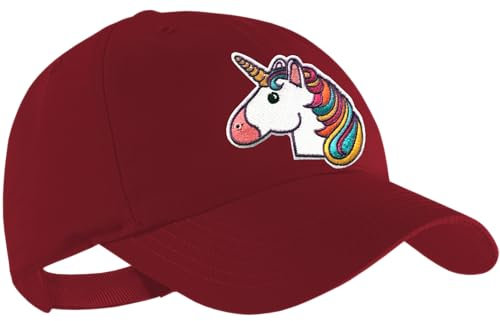 Blackshirt Company Einhorn Mädchen Schildmütze Kinder Basecap Kappe Farbe Rot